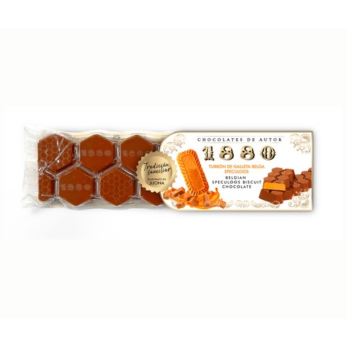 1880 Turrón de galletas belga speculoos  200 g.
