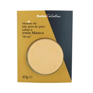 PRODUCTO ALCAMPO Collection Mousse foie gras pato "Mi-cuit" con sabor a trufa blanca 40 g.