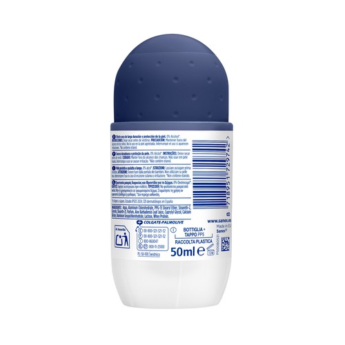 SANEX Men fresh protect Desodorante roll on para hombre antitranspirante hasta 72 horas 50 ml.