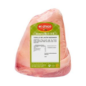 Codillo de lacón sazonado y desalado, listo para cocinar.