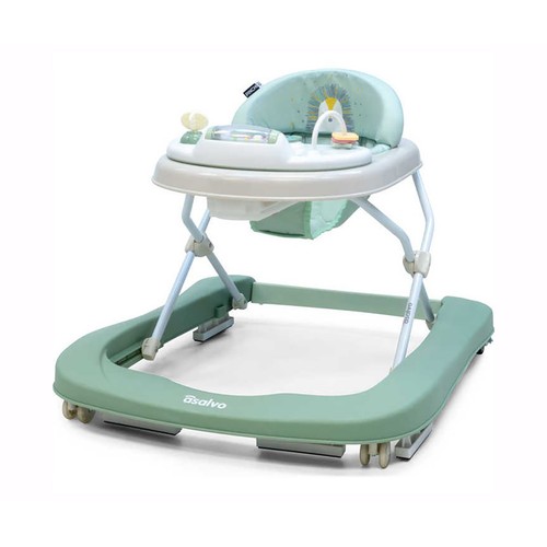 ASALVO Andador 3 en 1 pinchi verde, andandor clásico, correpasillos y andador de empuje, de 6 a 18 meses