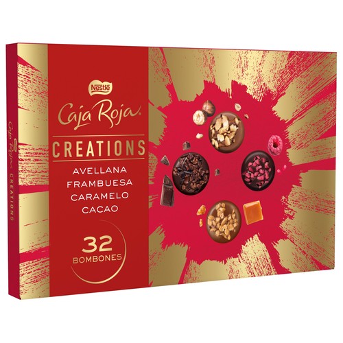 NESTLE Caja roja creations Surtido de 32 bombones 398 g.