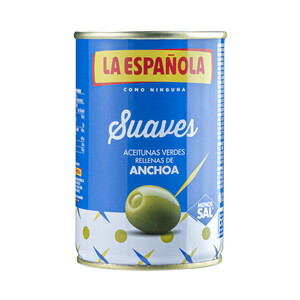 Imagen de LA ESPAÑOLA Aceitunas verdes rellenas de anchoa Suaves lata 130 g.