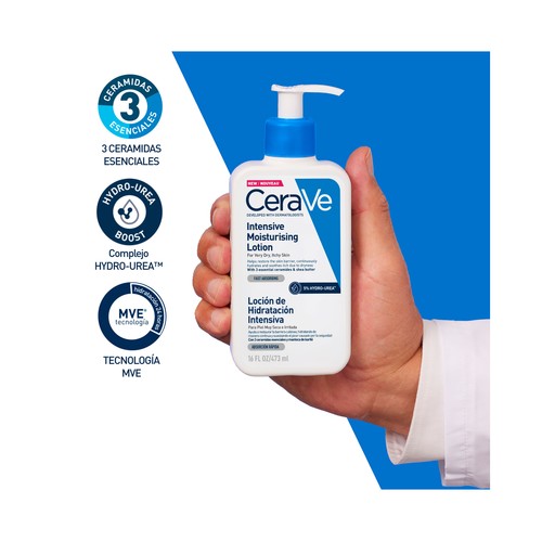 CERAVE Loción de hidratación intensa, para pieles muy secas e irritadas 473 ml.