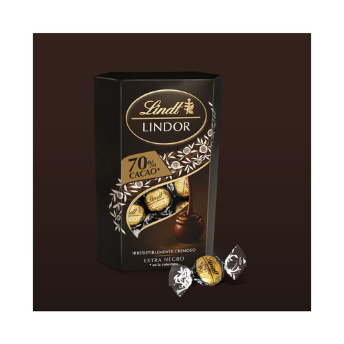 LINDT Lindor Bombones chocolate negro 70% cacao 200 g.