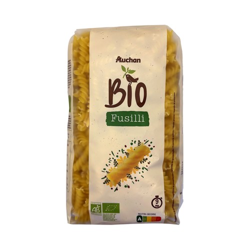 PRODUCTO ALCAMPO Bio Fusilli de calidad superior procedente de agricultura ecológica 500 g.