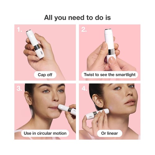 Mini depiladora facial BRAUN FS1000, luz Smartlight.