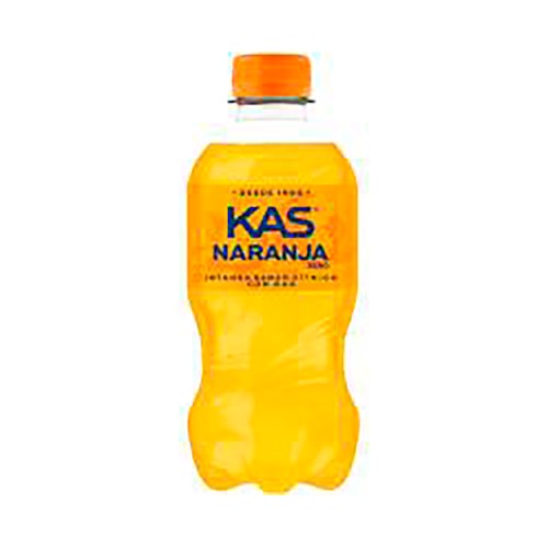 KAS Zero Refresco de naranja sin azúcar botella 33 cl.