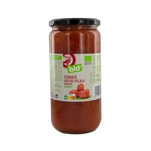 ALCAMPO ECOLÓGICO Tomate entero pelado al natural ALCAMPO ECOLÓGICO tarro de 400 g.