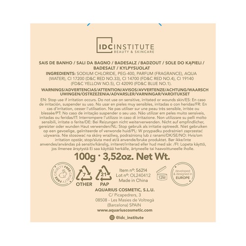 IDC INSTITUTE Scented garden Cesta con productos para el cuidado y la higiene personal.