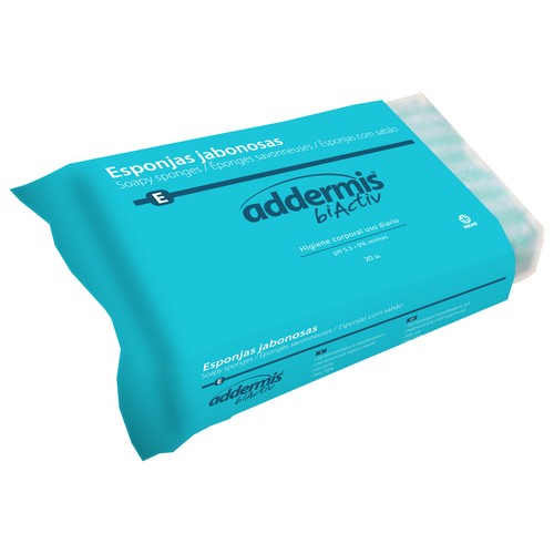 ADDERMIS Esponjas jabonosas para la higiene corporal completa ADDERMIS bI Activ 20 uds.