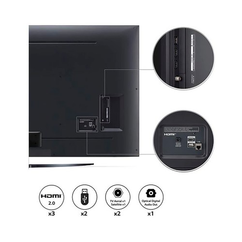 Televisión 139,7 cm (55") LED LG 55UQ91006LA 4K, HDR 10, SMART TV, WIFI, BLUETOOTH, TDT T2, USB reproductor y grabador, 3HDMI, 50HZ.
