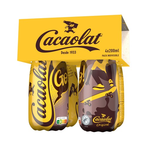 CACAOLAT Batido de cacao UHT CACAOLAT Original 4 x 200 ml.