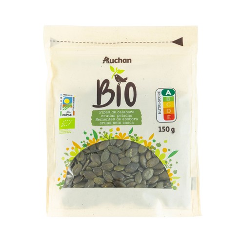 ALCAMPO ECOLÓGICO Pipas de calabaza peladas crudas 150 g.