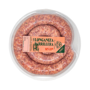 Imagen de Longaniza parrillera fresca de cerdo, elaborada sin gluten, ni lactosa ni soja PEÑA CRUZ 600 g.