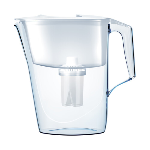 Jarra purificadora filtra hasta 2,5 litros, incluye 1 filtro, PRODUCTO ECONÓMICO ALCAMPO.