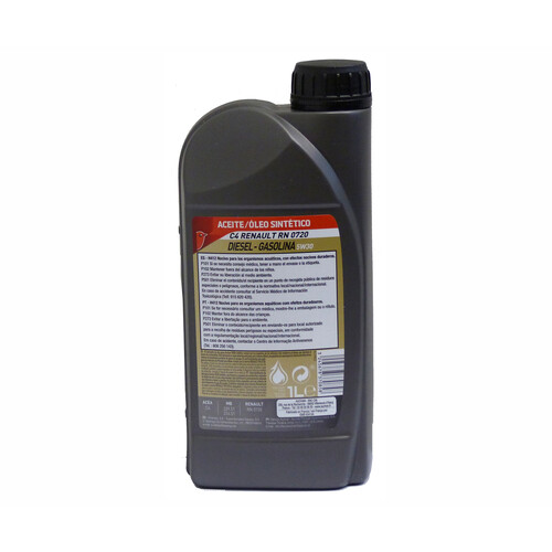 Aceite sintético para vehículos con motores de gasolina o diésel PRODUCTO ALCAMPO C4, 1 litro.