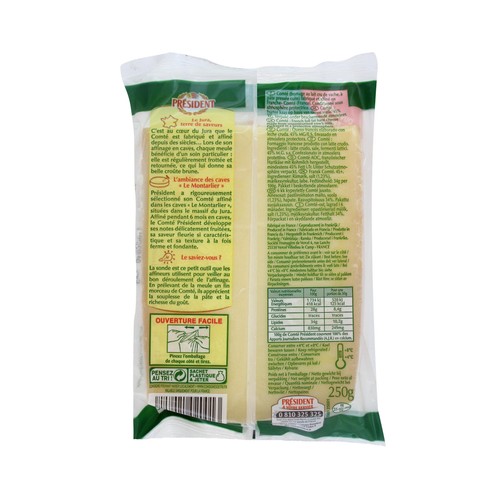 PRÉSIDENT Queso comté PRÉSIDENT 250 g.