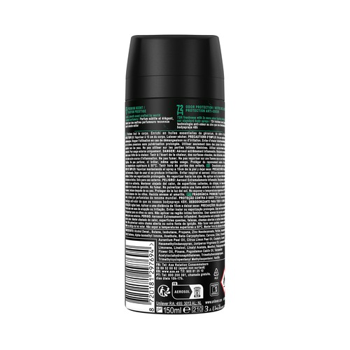 AXE Emerald geranium Desodorante en spray para hombre 150 ml.