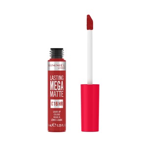 Imagen de RIMMEL Lasting mega matte tono 500 Fire starter Pintalabios líquido de larga duración (16 horas) con acabado mate.