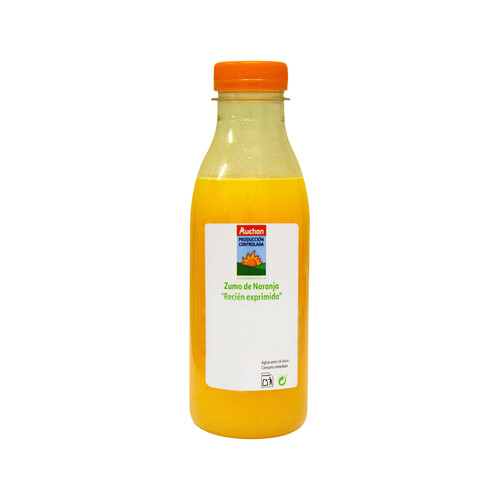 AUCHAN Zumo de naranja natural recién exprimido botella de 250ml. Producto Alcampo