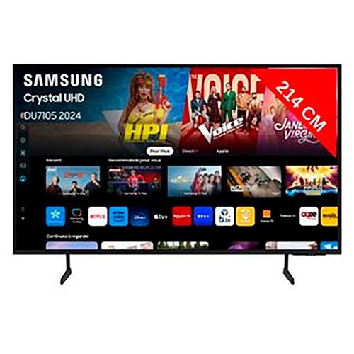 Televisión 215,9 cm (85") LED SAMSUNG 85DU7105 Crystal UHD,4K, SMART TV,  MODO GAMMING, Ultra HD, WIFI, Bluetooth, 1USB, 3HDMI, HDR, 50Hz.