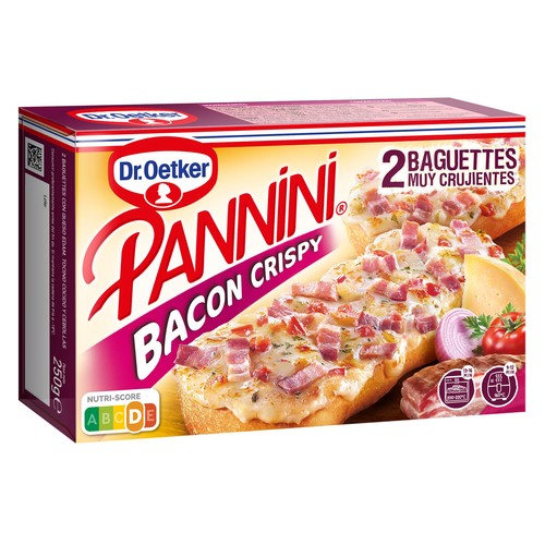 DR. OETKER Pannini de bacon crujiente 2 x 125 g.
