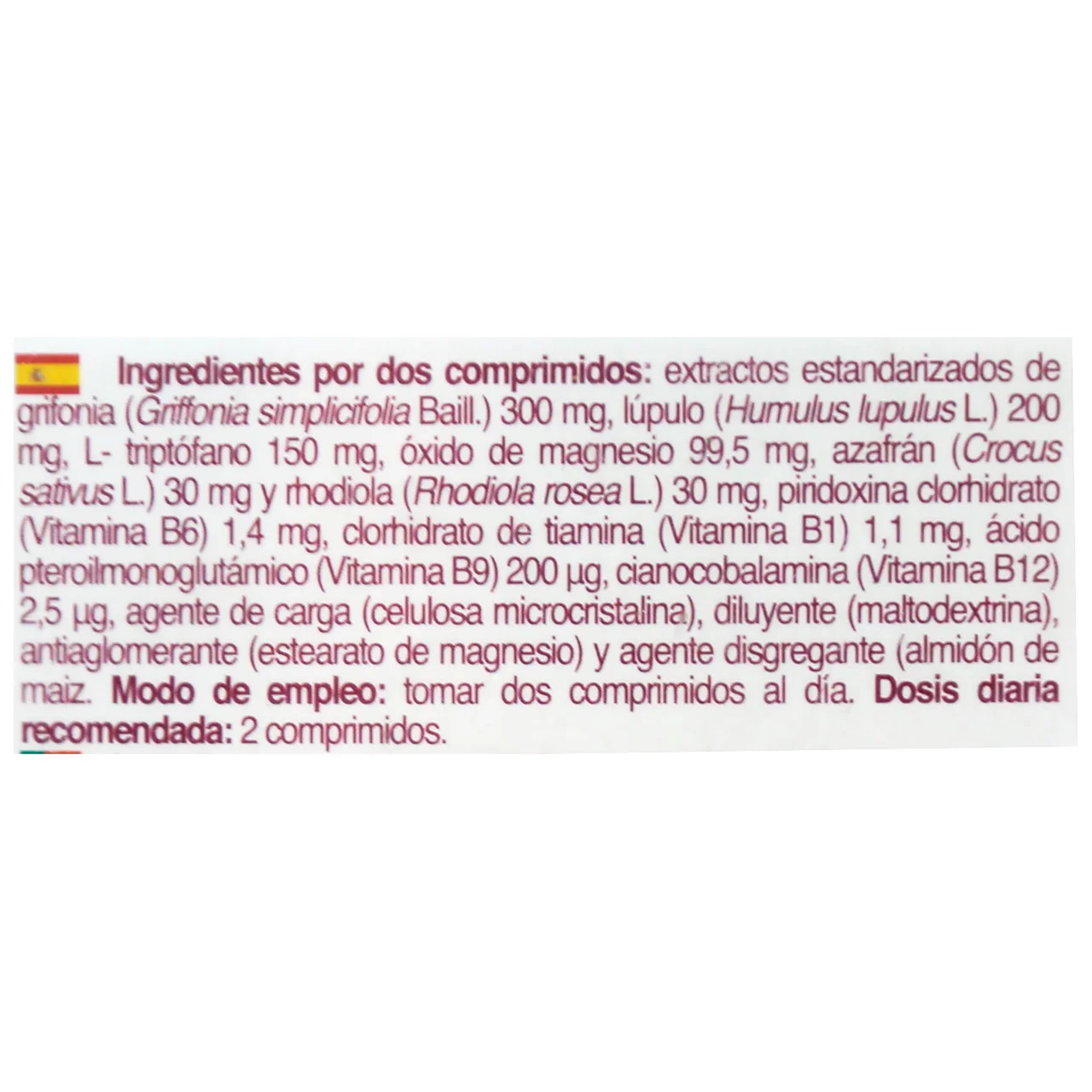 Mente positiva Complemento alimenticio para un estado de ánimo positivo 45 comprimidos.