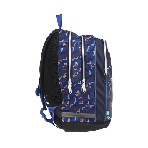 Mochila juvenil de 43cm, 2 compartimentos, color azul, ALCAMPO.