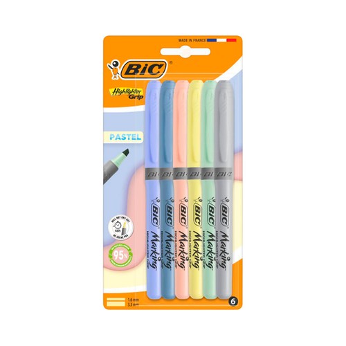 Highlighter pastel x6. BIC