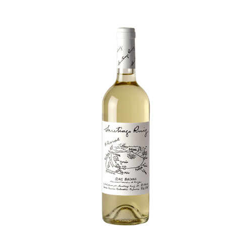 SANTIAGO RUIZ  Vino  blanco con D.O. Rías Baixas SANTIAGO RUIZ botella de 75 cl.