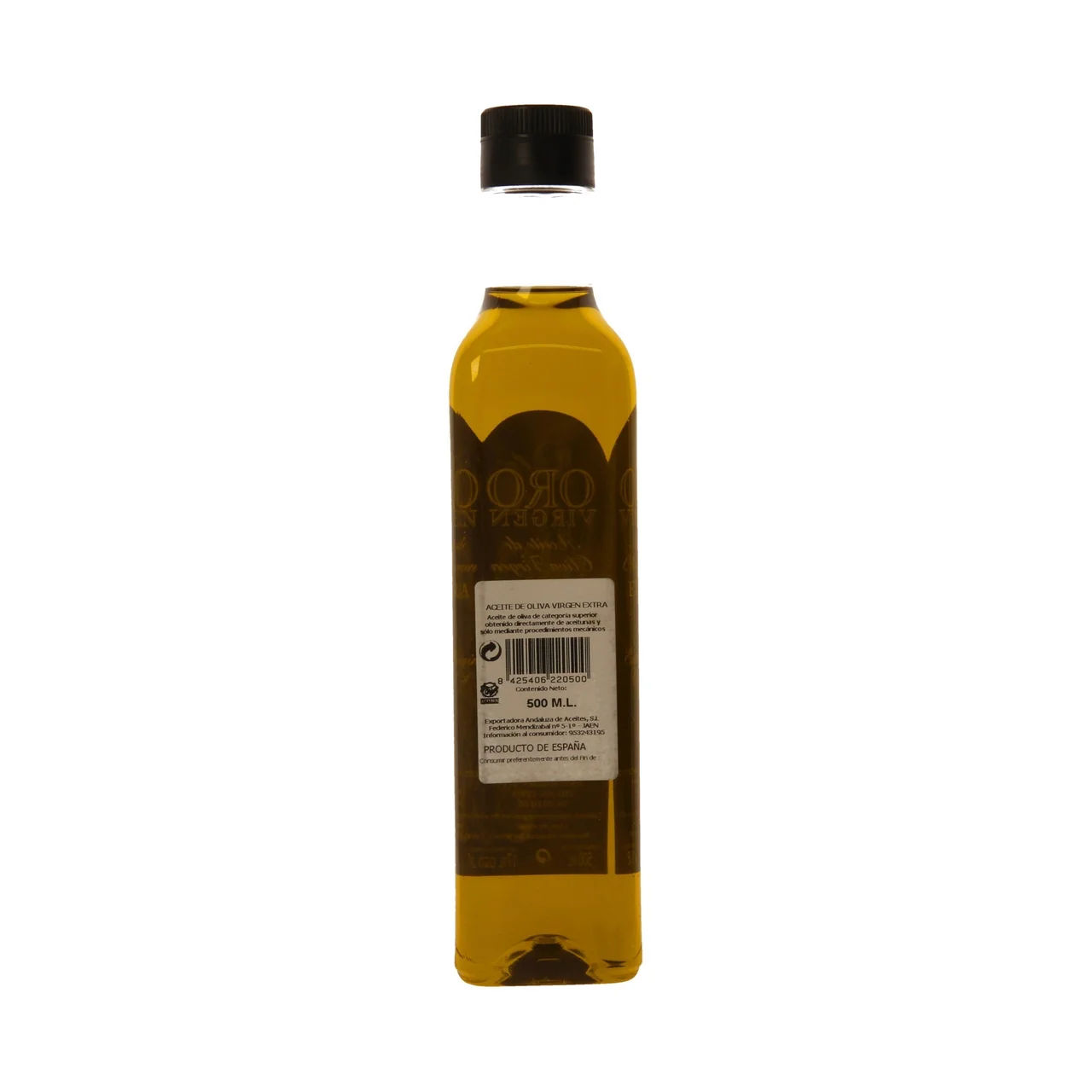 Aceite de oliva virgen extra botella de 500 ml.