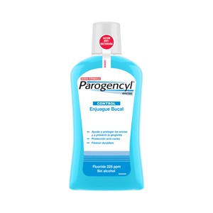 PAROGENCYL Enjuague bucal sin alcohol, con acción anti bacteriana y sabor a menta PAROGENCYL Control 500 ml.