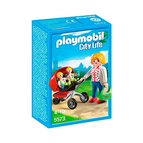 PLAYMOBIL.  Mamá con carrito de gemelos