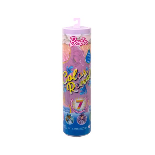 Muñeca BARBIE Color Reveal Serie Lluvia y Brillos, incluye ropa y accesorios sorpresa, BARBIE, MATTEL HCC57.