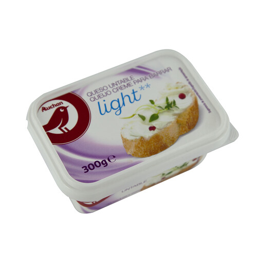 AUCHAN Queso de untar light natural 300 g. Producto Alcampo