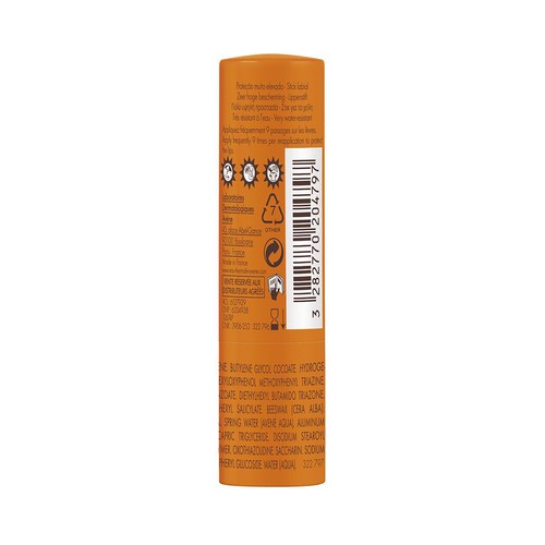 THERMALE AVÉNE Bálsamo labial hidratante y nutritivo con FPS 50+ (muy alto).