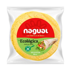 Imagen de NAGUAL Tortillas de maiz ecológico especiales para wraps 6 uds.