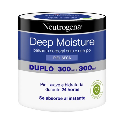 NEUTRÓGENA Bálsamo hidratación profunda, para cara y cuerpo, especial piel seca 300 ml.