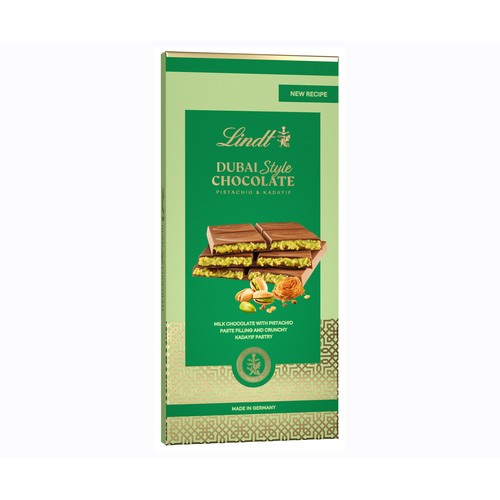 LINDT Tableta de chocolate Dubai Style 145 g.