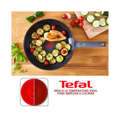 Tefal Sartén Cuadrada Profunda E23540 Ultimate | Aluminio Fundido | Distribución Del Calor | Revestimiento Antiadherente | Térmico – Señal | Limpieza Sin Esfuerzo | Duradera | Apto Para Inducción