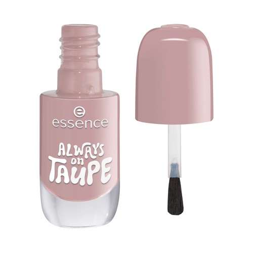 ESSENCE tono 37 Always on taupe beige gris suave Esmalte de uñas en gel de larga duración.