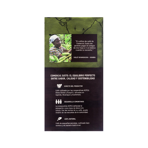 INTERMÓN OXFAM Café molido ecológico INTERMÓN OXFAM 250 g.