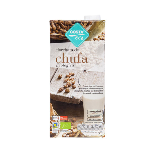 COSTA ECO Horchata de Chufa ecológica COSTA 1 l.