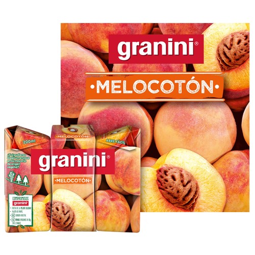 GRANINI Néctar de melocotón minibriks 3x20 cl.
