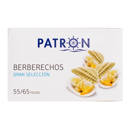 PATRON Berberechos pequeños al natural lata de 63 g.