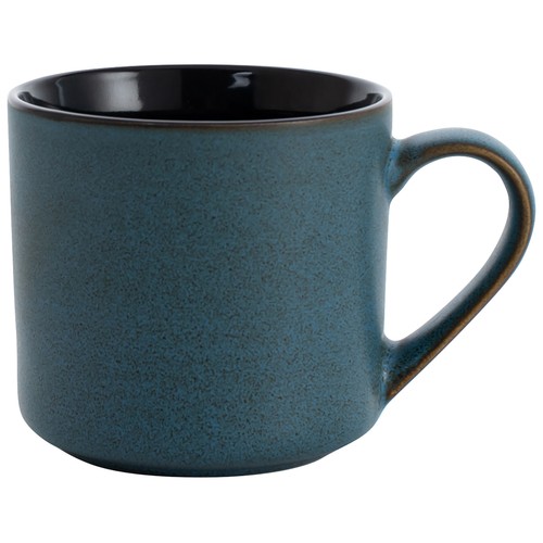 Taza jumbo de gres diseño rústico color azul o marrón, 0,54 litros de capacidad, Blue moon BIDASOA.