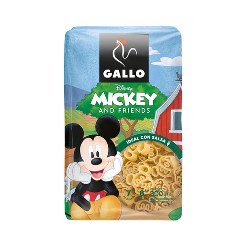 GALLO Disney Pasta infantil con forma de Mickey 300 g.
