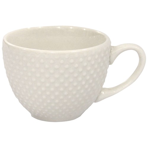 Taza de porcelana blanca con decoración en relieve, 0,1 litros ACTUEL.