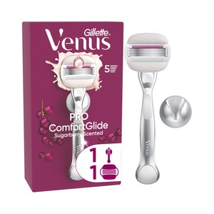 Venus Pro Comfortglide Sugarberry de Gillette Maqunilla para Depilación de Mujer + Recambio.